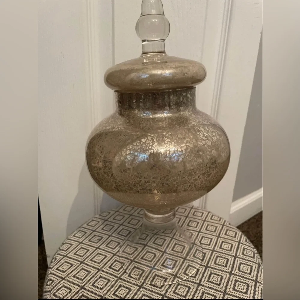Apothecary Speckled Glass Jar with optional spring light